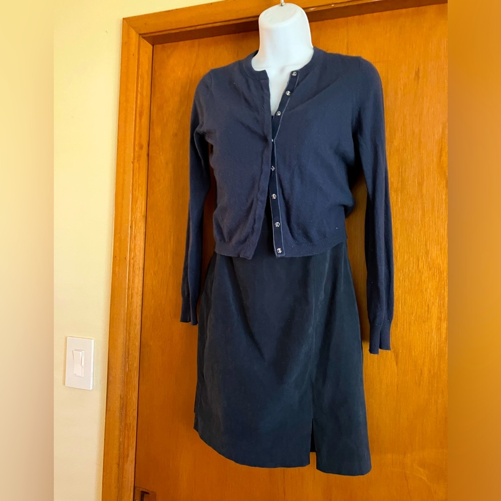 Express Faux Suede Strappy Dress & Matching Cardigan Vintage 90s